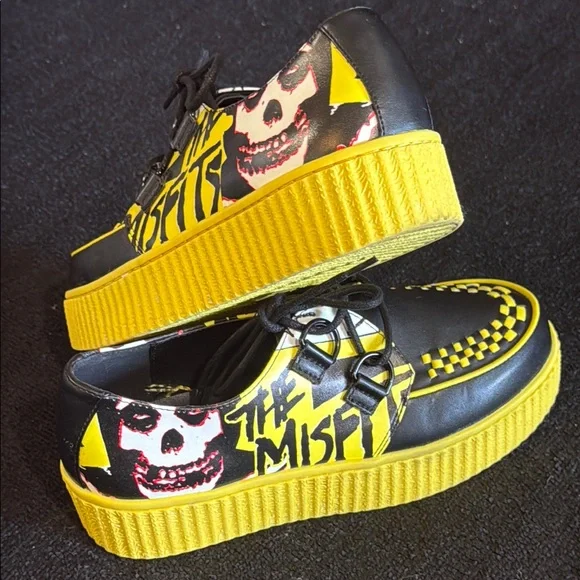 Krypt Misfits Horror Business Creeper Shoe Black/yellow Size 8 - Picture 3 of 5